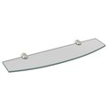 Rohl Glass Vanity Shelf In Polished Nickel 17 3/4"W X 4"D (Centers 13 1/4") CIS12PN